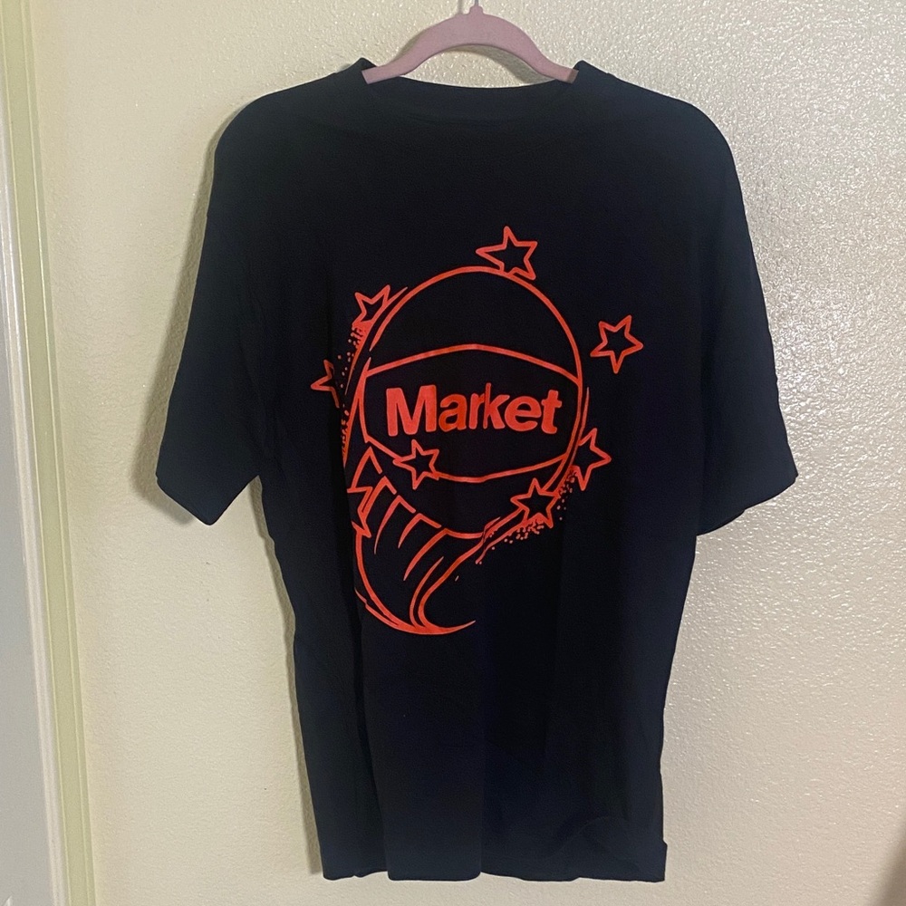 NWOT Market Black Tee with Orange Logo Graphic